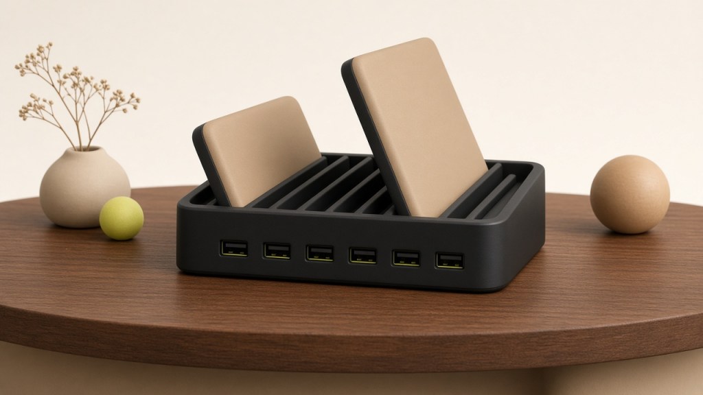 6-port charging station with&nbsp;stand