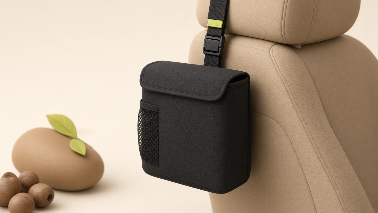 Illustration of EPAuto waterproof car trash can