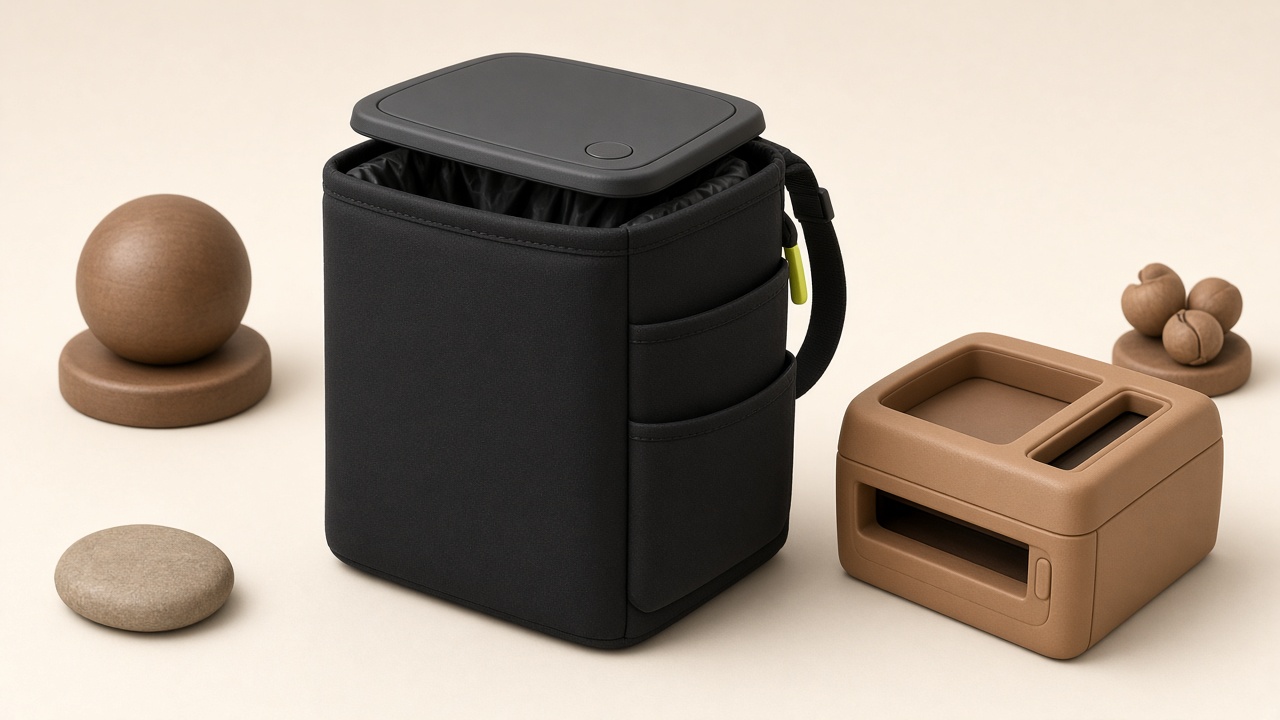 Illustration of HOTOR leakproof car trash can (2 gal)