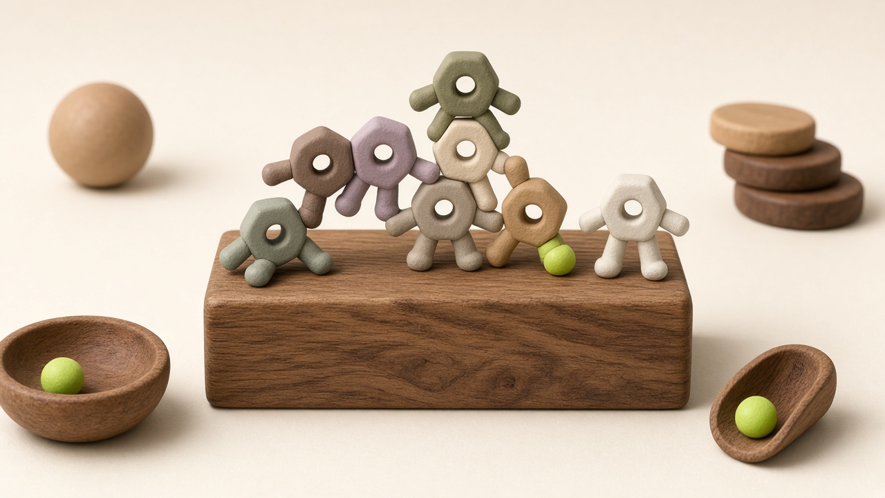 Illustration of MAGMEN magnetic fidget figures