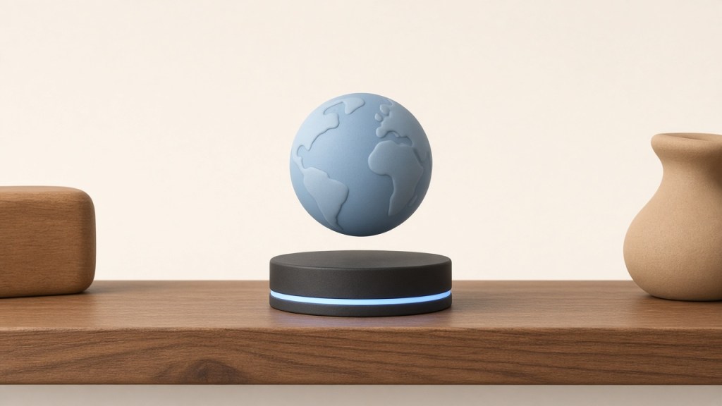 Magnetic levitating globe with LED