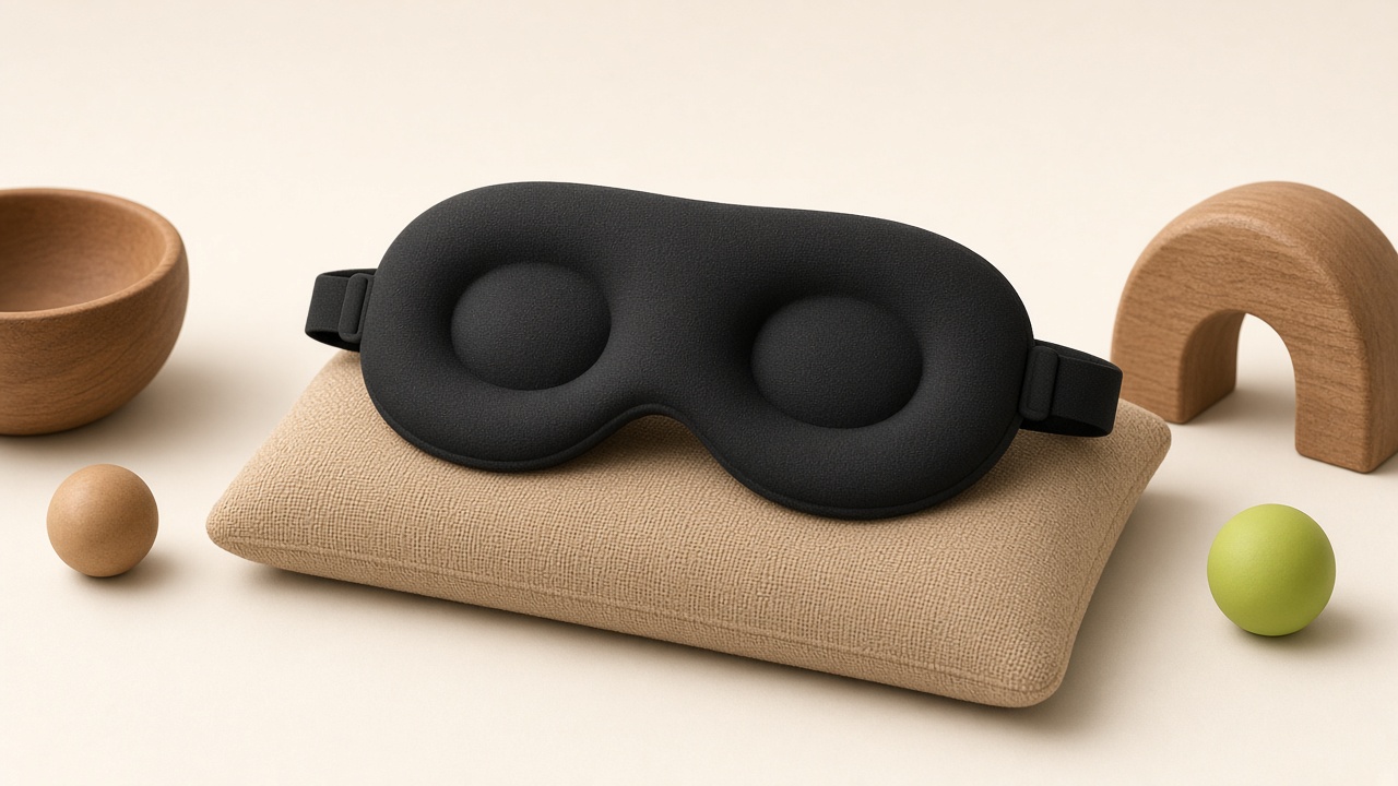 Illustration of MZOO contoured sleep mask