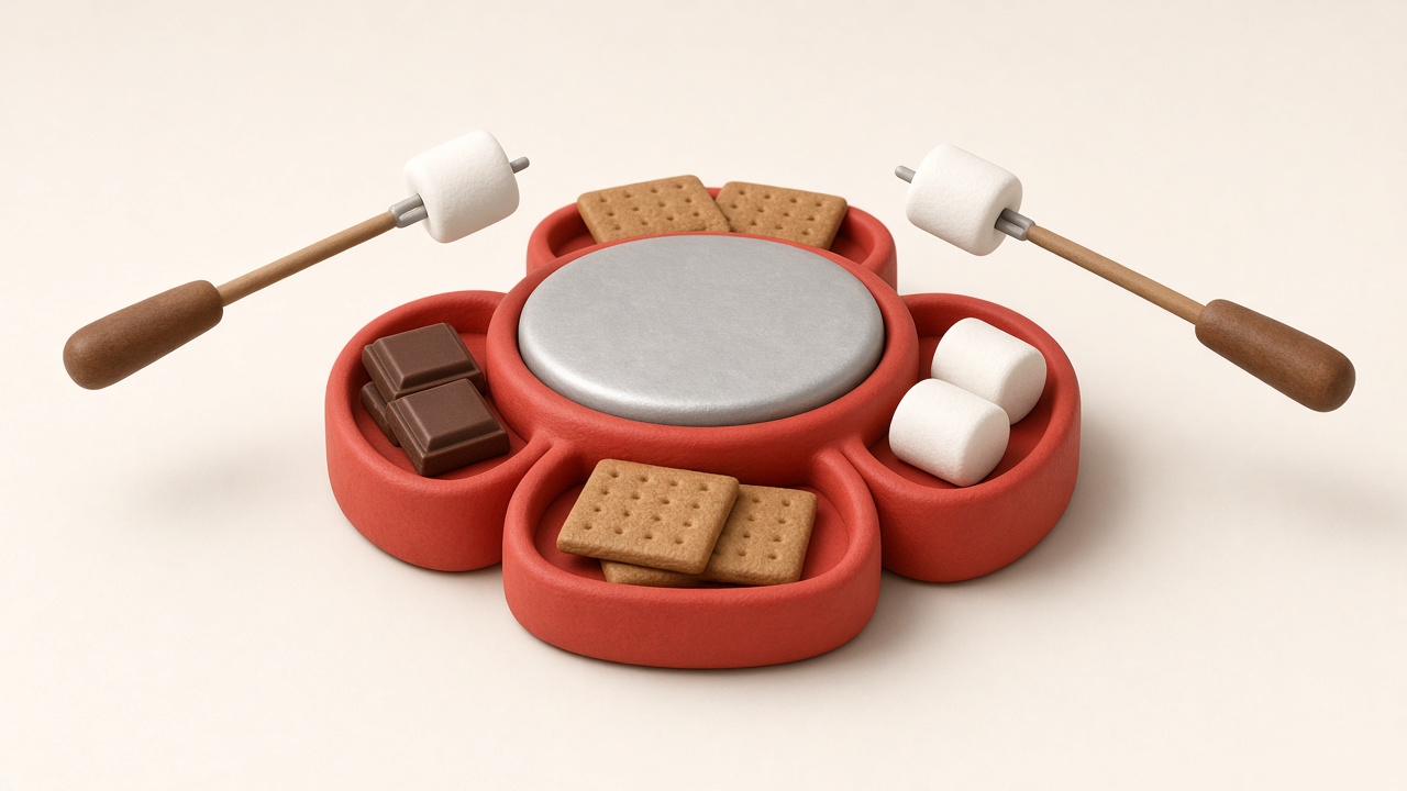 Illustration of Nostalgia tabletop electric s'mores maker